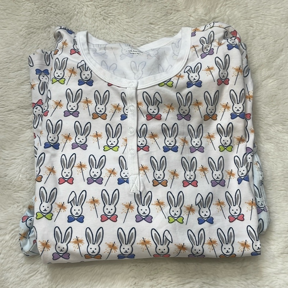 Roller rabbit celebration bunnies pajama extra large set